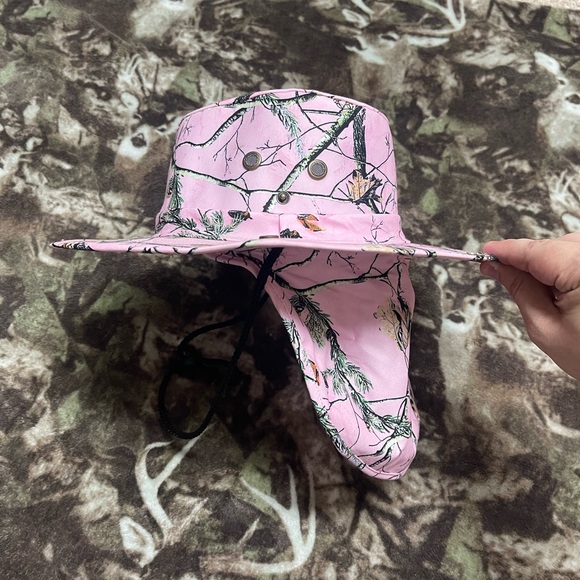 Pink Camouflage Wide Brim Hat - Picture 7 of 11